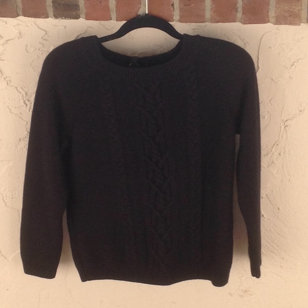 Talbots  Bulky  Black cable knit sweater. Size M